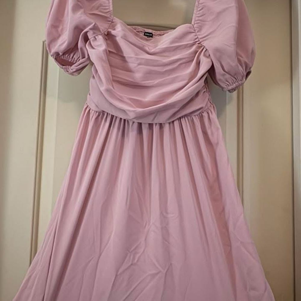 SHEIN Pink Midi Dress